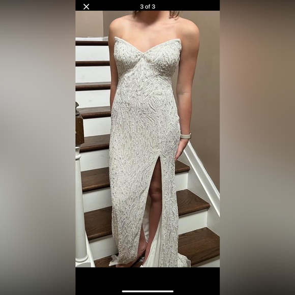 CROSS POSTED Custom Sherri Hill gown - Picture 5 of 17